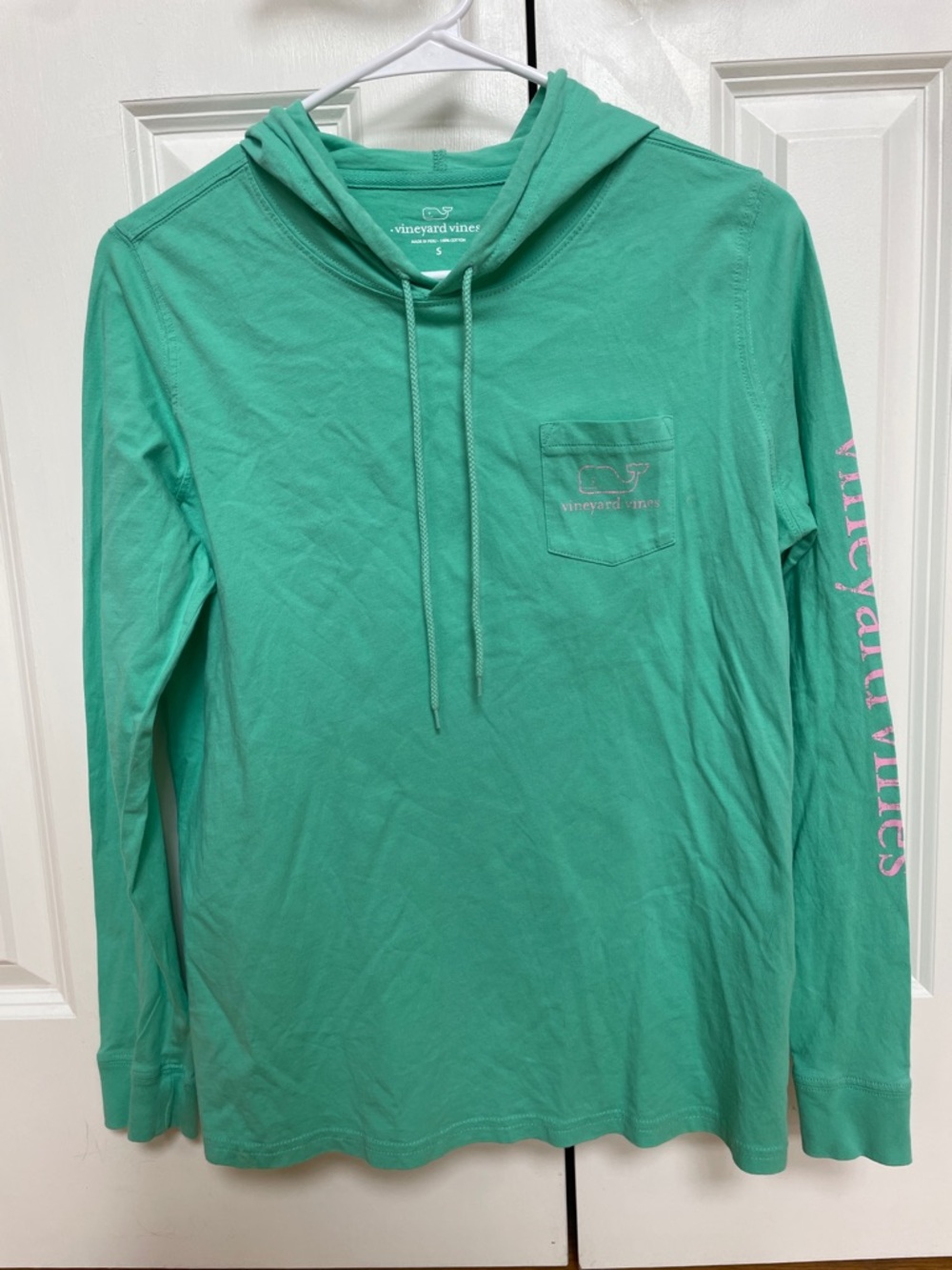 Vineyard Vines Mint Green Long-Sleeve Hooded Tee